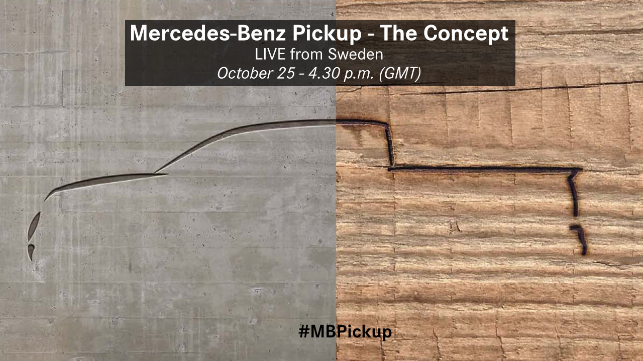Mercedes pick-up'ın tanıtım afişi
