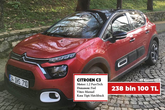 En düşük ÖTV'li sıfır araç fiyatları CITROEN C3